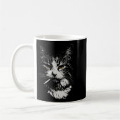 Grappig Cool Cat Smoking Funny Meme Cigarette Cat Koffiemok (Links)