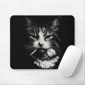 Grappig Cool Cat Smoking Funny Meme Cigarette Cat  Muismat (Met muis)