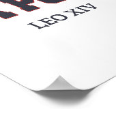 Grappig Cool Da Pope Shirt God Bless Pope Leo XIV  Poster (Hoek)