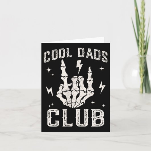 Grappig Cool Dads Club Retro Skeleton Dad Kaart (Voorkant)