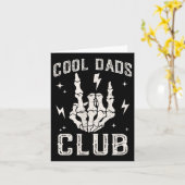 Grappig Cool Dads Club Retro Skeleton Dad Kaart (Gele Bloem)