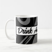 Grappig & Cool Drink en praat minder zwart trendy Koffiemok (Links)