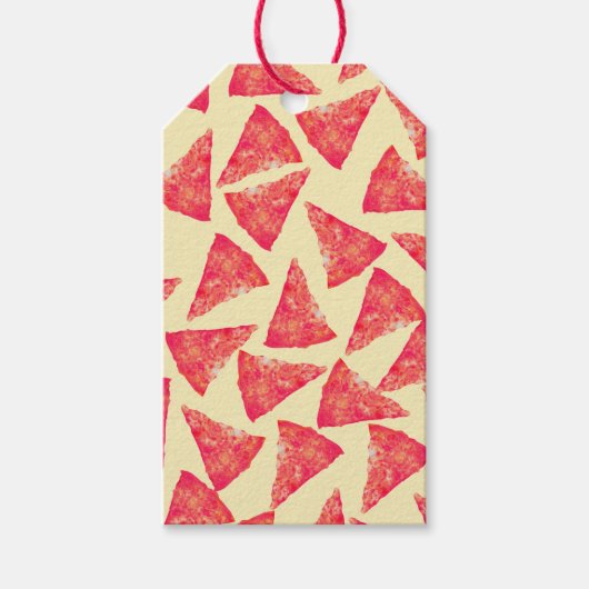 Grappig cool funky pizza patroon cadeaulabel (Voorkant)