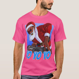 Grappig Cool Hip Hop DJ Santa Claus Christmas Gang T-shirt