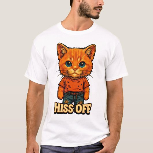 Grappig Cool Katt Quote T-shirt (Voorkant)