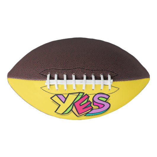 Grappig Cool Kleurrijk "JA" Vet geel Sport American Football (Voorkant)