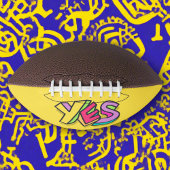 Grappig Cool Kleurrijk "JA" Vet geel Sport American Football