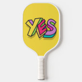 Grappig Cool Kleurrijk "JA" Vet geel Sport Pickleball Paddle (Voorkant)