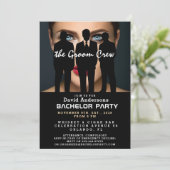 Grappig, cool, modern vrijgezellenfeest kaart (Staand voorkant)