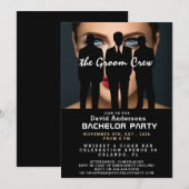Grappig, cool, modern vrijgezellenfeest kaart (Voorkant / Achterkant)