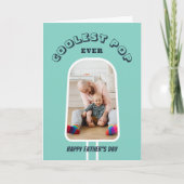 Grappig Cool Papa Leuke Vaderdag Custom Foto Feestdagen Kaart (Voorkant)