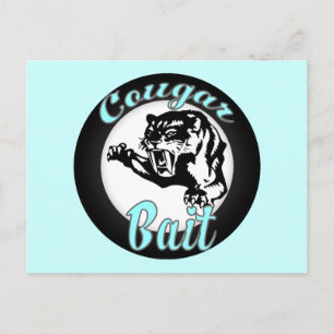 Grappig Cool Retro Cougar Bait Geeky Briefkaart