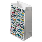 Grappig Cool Shark Print Abstract Generic Klein Cadeauzakje (Achterkant Gekanteld)