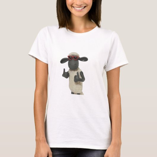 Grappig cool Shaun de schaapse shirten T-shirt (Voorkant)