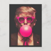 Grappig Cool Trump Bubble Gum Pink Briefkaart (Voorkant)