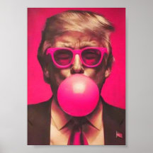 Grappig Cool Trump Bubble Gum Pink