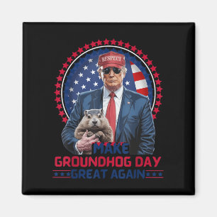 Grappig Cool Trump Groundhog Maak Groundhog Day Ge Magneet
