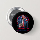 Grappig Cool Trump Groundhog Maak Groundhog Day Ge Ronde Button 5,7 Cm (Voorkant /achterkant)