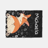 Grappig Corgi Butt  hondenpatroon Fleece Deken (Voorkant (Horizontaal))
