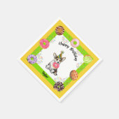 Grappig Corgi Donut Verjaardagsfeestje Servet (Hoek)