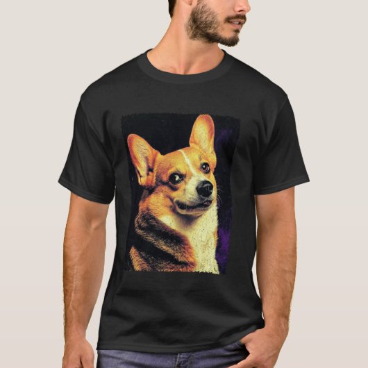 Grappig Corgi Gezicht Meme Hond T-shirt (Voorkant)