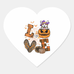 Grappig Corgi Hondenliefhebber Gift Love Corgi Hal Hart Sticker