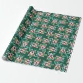 Grappig Corgi Kerstpatroon Cadeaupapier (Uitgerold)
