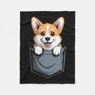 Grappig Corgi-ontwerp voor mannen vrouwen Welshe C Fleece Deken