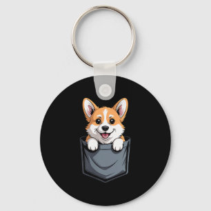Grappig Corgi-ontwerp voor mannen vrouwen Welshe C Sleutelhanger