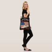 Grappig Cornhole Amerikaanse vlag Cornhole Tote Bag (Op model)