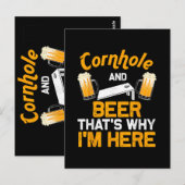 Grappig Cornhole Cadeau Voor Mannen Cornhole Spele Briefkaart (Voorkant / Achterkant)