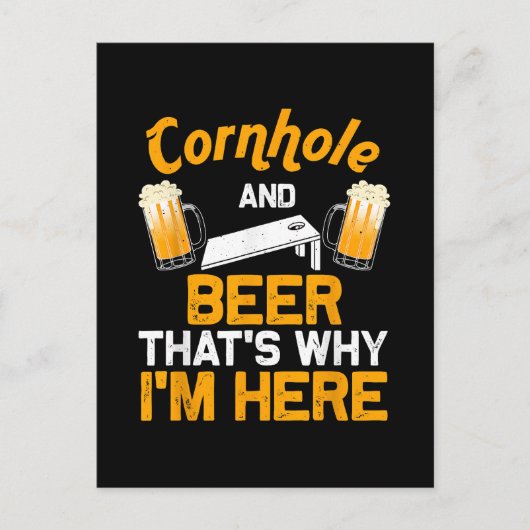 Grappig Cornhole Cadeau Voor Mannen Cornhole Spele Briefkaart (Voorkant)