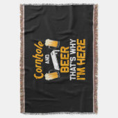 Grappig Cornhole Cadeau Voor Mannen Cornhole Spele Deken (Voorkant Verticaal)
