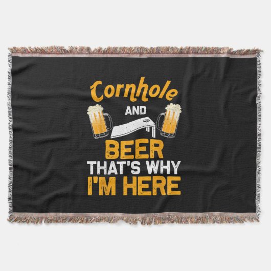 Grappig Cornhole Cadeau Voor Mannen Cornhole Spele Deken (Voorkant)