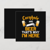 Grappig Cornhole Cadeau Voor Mannen Cornhole Spele Kaart (Voorkant / Achterkant)