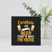 Grappig Cornhole Cadeau Voor Mannen Cornhole Spele Kaart (Staand voorkant)