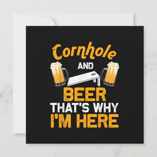 Grappig Cornhole Cadeau Voor Mannen Cornhole Spele Kaart (Voorkant)