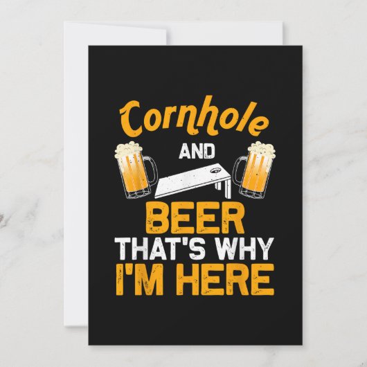 Grappig Cornhole Cadeau Voor Mannen Cornhole Spele Kaart (Voorkant)