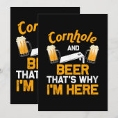 Grappig Cornhole Cadeau Voor Mannen Cornhole Spele Kaart (Voorkant / Achterkant)