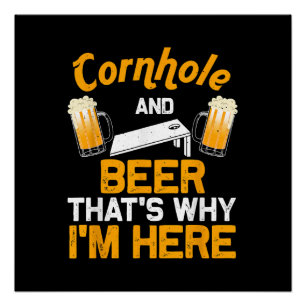 Grappig Cornhole Cadeau Voor Mannen Cornhole Spele Perfect Poster