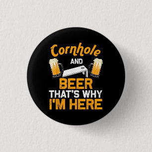 Grappig Cornhole Cadeau Voor Mannen Cornhole Spele Ronde Button 3,2 Cm