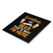 Grappig Cornhole Cadeau Voor Mannen Cornhole Spele Tegeltje (Zijkant)