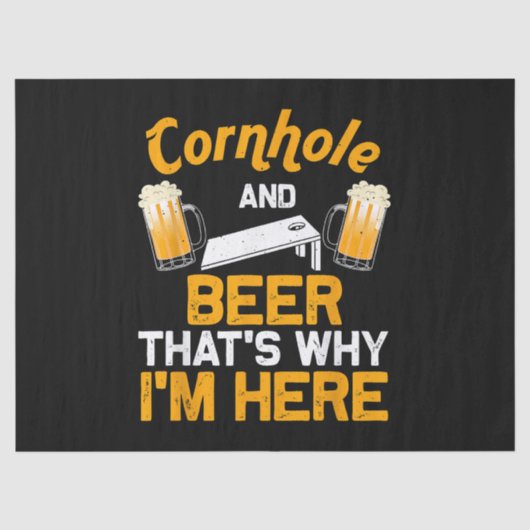 Grappig Cornhole Cadeau Voor Mannen Cornhole Spele Tissuepapier (Voorkant)