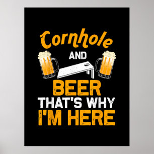 Grappig Cornhole Geschenk Voor Mannen Cornhole Spe Poster