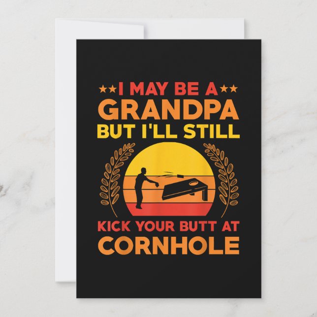 Grappig Cornhole Opa Outfit Zak Toss (Voorkant)