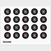 Grappig Cornhole Team Baas van de Toss Ronde Sticker (Vel)