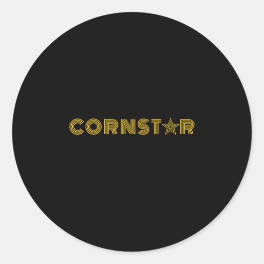Grappig Cornhole Team Cornstar Ronde Sticker (Voorkant)
