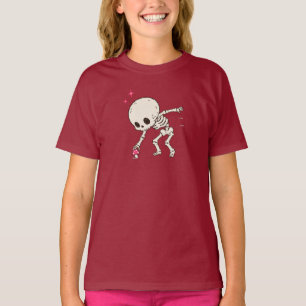 Grappig Cottagecore Skelet Foeragerend Rode Padden T-shirt