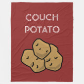 Grappig "Couch Potato" Binge kijken Introvert geze Fleece Deken (Voorkant)
