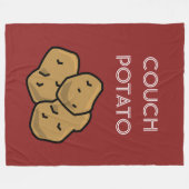 Grappig "Couch Potato" Binge kijken Introvert geze Fleece Deken (Voorkant (Horizontaal))